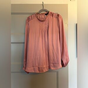 Ruffleneck Drapey Top by J. Crew in Clay Sand Size 2x